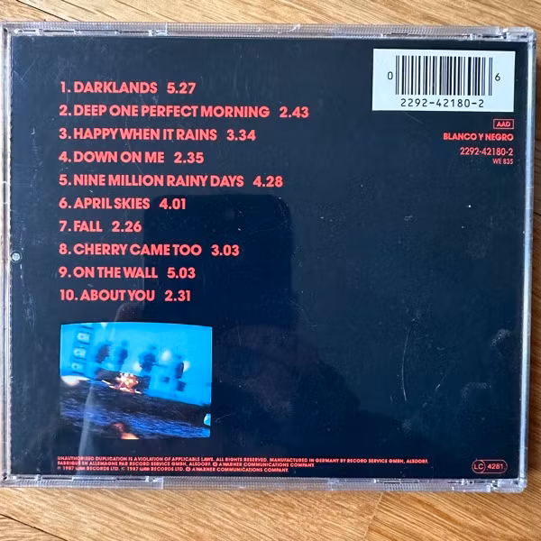 JESUS AND MARY CHAIN, the Darklands (Blanco Y Negro - Europe reissue) (EX) CD