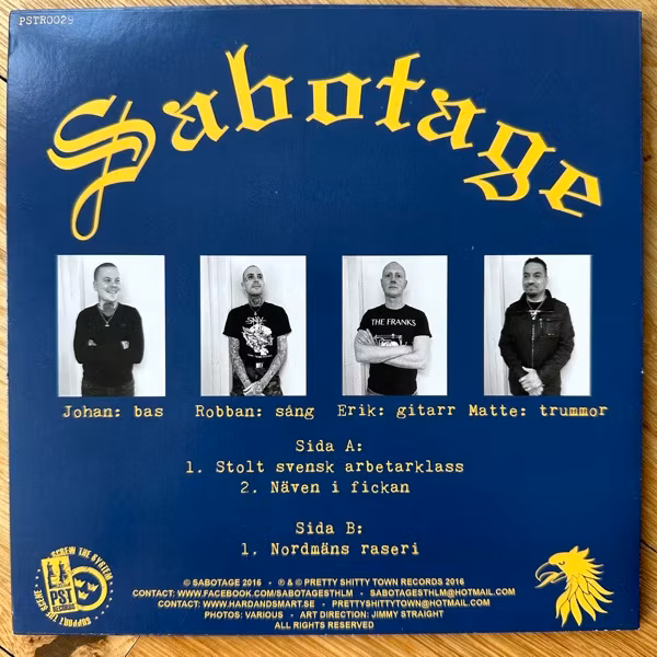 SABOTAGE A Furore Normannorum Libera Nos, Domine (Purple vinyl) (Pretty Shitty Town - Sweden original) (NM) 7"