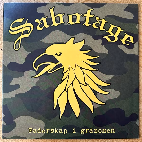 SABOTAGE Faderskap I Gråzonen (Green/red splatter vinyl) (Pretty Shitty Town - Sweden original) (NM) LP