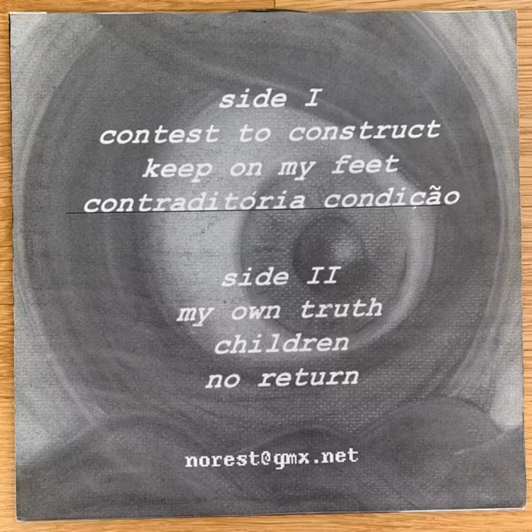 NO REST Contraditória Condição (Self released - Brazil original) (VG-/VG+) 7"