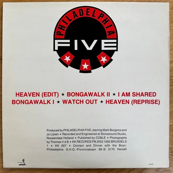 PHILADELPHIA FIVE Heaven (KK - Belgium original) (VG+) 12" EP