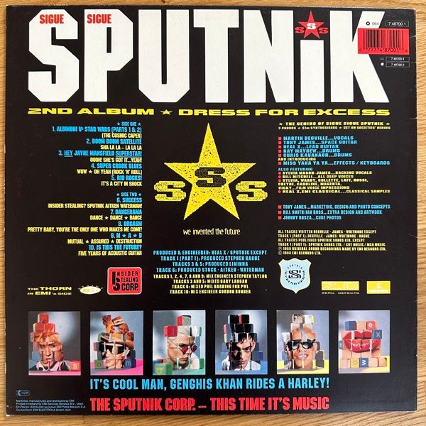 SIGUE SIGUE SPUTNIK Dress For Excess (Parlophone - Europe original) (VG+) LP