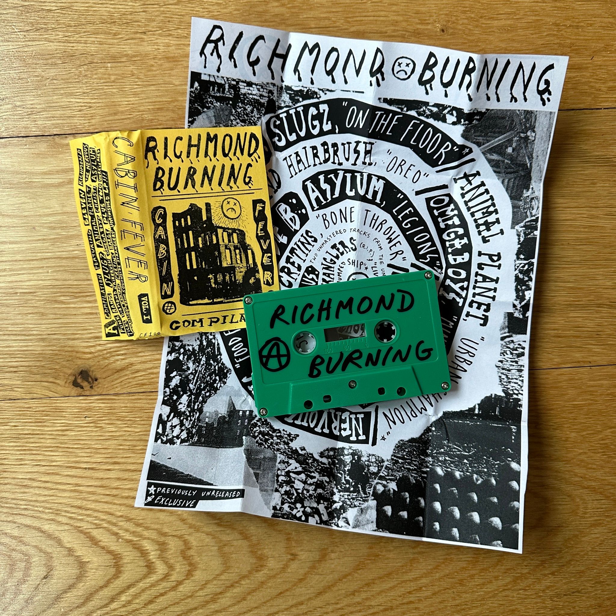 VARIOUS Richmond Burning Compilation (Cabin Fever - USA original) (VG) TAPE