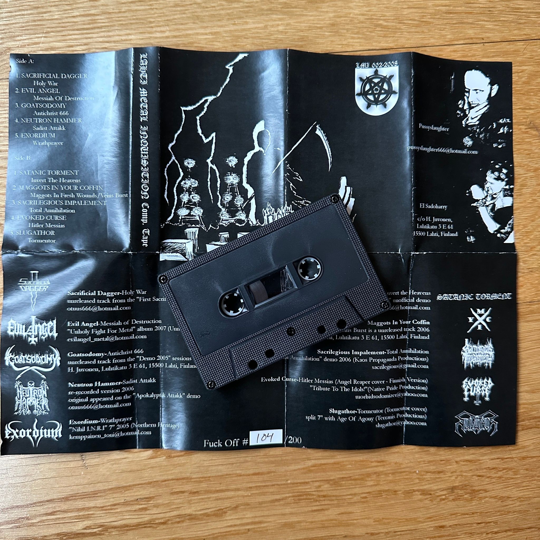 VARIOUS Lahti Metal Inquisition (Lahti Metal Inquisition - Finland original) (VG) TAPE