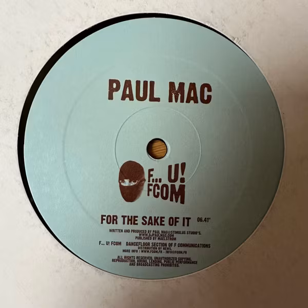 PAUL MAC / CHIZAWA Q For The Sake Of It / Start Rec (F... U! FCOM – France original) (EX) 12"