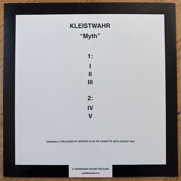 KLEISTWAHR Myth (Harbinger Sound – UK reissue) (EX) LP