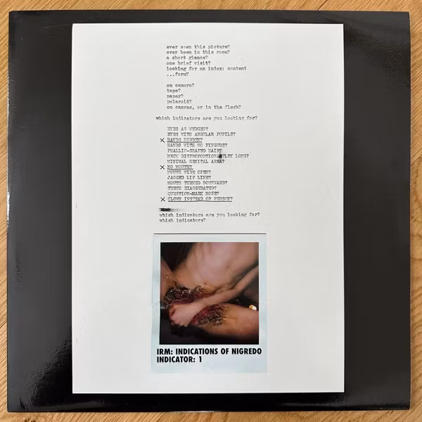 IRM Indications Of Nigredo (Segerhuva - Sweden original) (EX) 12"