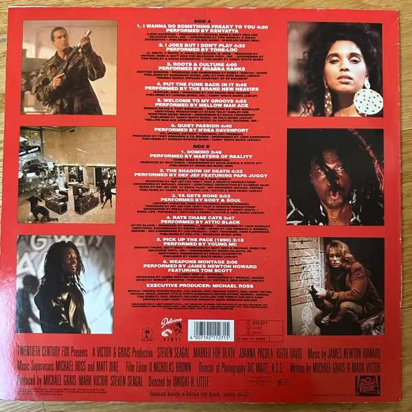 SOUNDTRACK Marked For Death (Delicious Vinyl - Germany original) (VG+/VG) LP