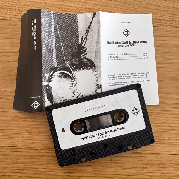 DEAD LETTERS SPELL OUT DEAD WORDS Live At Lava / PK365 (Utmarken - Sweden original) (NM) TAPE
