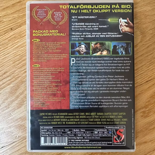 RE-ANIMATOR Ultimate Edition (NM) 2xDVD