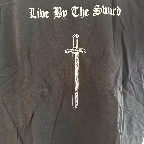 LIVE BY THE SWORD Logo (L) (USED) T-SHIRT