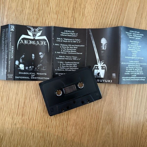 ABIGAIL Diabolical Nights Of Infernal Destruction (Misanthropic Propaganda - Belarus original) (VG+) TAPE