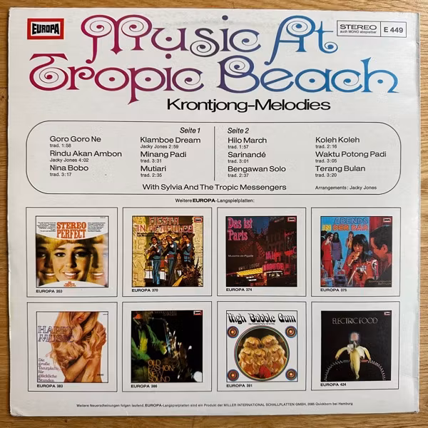 SYLVIA AND THE TROPIC MESSENGERS Music At Tropic Beach (Europa - Germany original) (VG+) LP