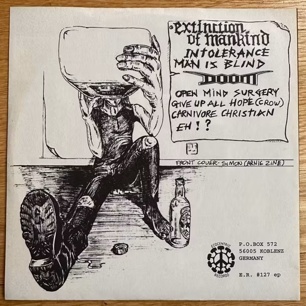 EXTINCTION OF MANKIND / DOOM Doomed To Extinction (Ecocentric - Germany original) (EX) 7"