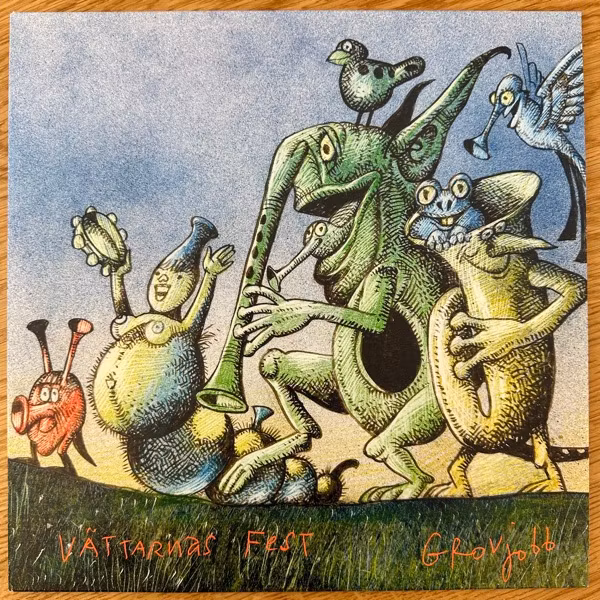 GROVJOBB Vättarnas Fest (Red vinyl) (Musicbazz – Greece original) (NM) LP