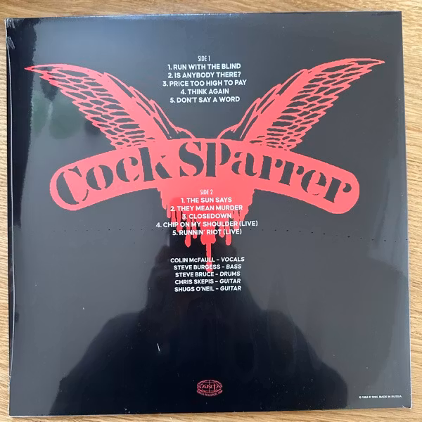 COCK SPARRER Running Riot In '84 (Santa - Russia reissue) (SS) LP