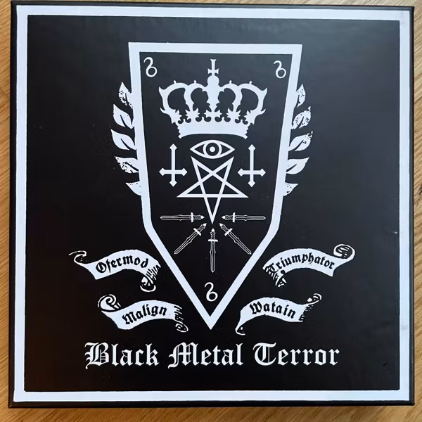 WATAIN / OFERMOD / MALIGN / TRIUMPHATOR Black Metal Terror (Shadow - Sweden original) (NM) 4x7" BOX