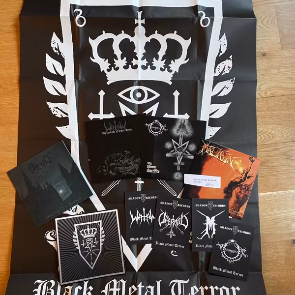 WATAIN / OFERMOD / MALIGN / TRIUMPHATOR Black Metal Terror (Shadow - Sweden original) (NM) 4x7" BOX