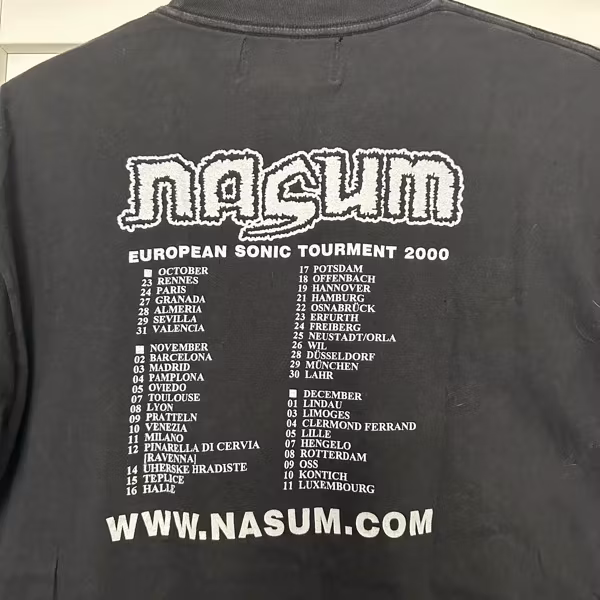NASUM European Sonic Tourment 2000 (M) (USED) T-SHIRT
