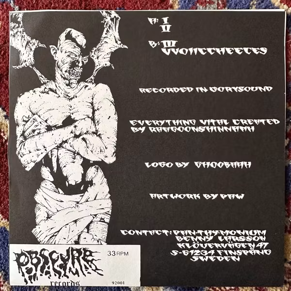 PAN-THY-MONIUM Dream II (Obscure Plasma - Italy original) (EX/VG+) 7"