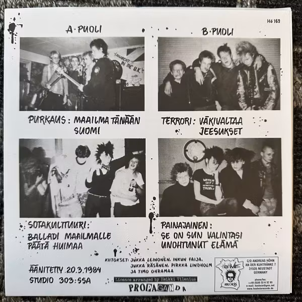 VARIOUS Hyvinkää EP (Silver vinyl) (Höhnie - Germany reissue) (NM) 7"