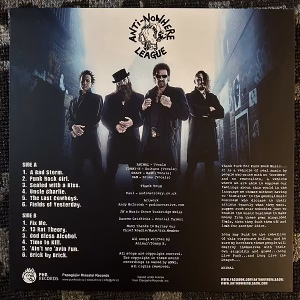 ANTI-NOWHERE LEAGUE The Cage (Papagájův Hlasatel - Czech Republic reissue) (NM) LP