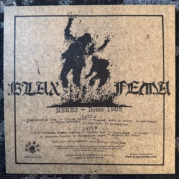 BLAXFEMA Urla Di Dolore 1984-1986 (F.O.A.D. - Italy original) (NM) LP+CD