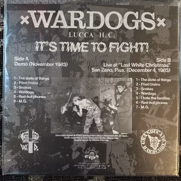 WARDOGS It's Time To Fight (F.O.A.D. - Italy original) (NM) LP