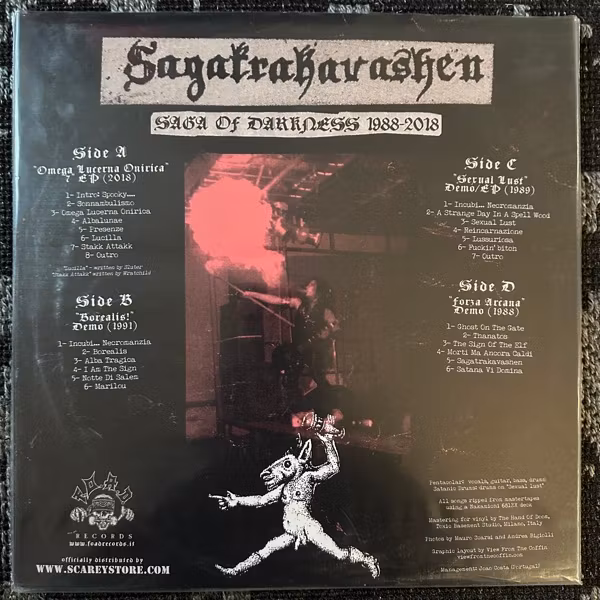 SAGATRAKAVASHEN Saga Of Darkness 1988-2018 (F.O.A.D. - Italy original) (NM/EX) 2LP