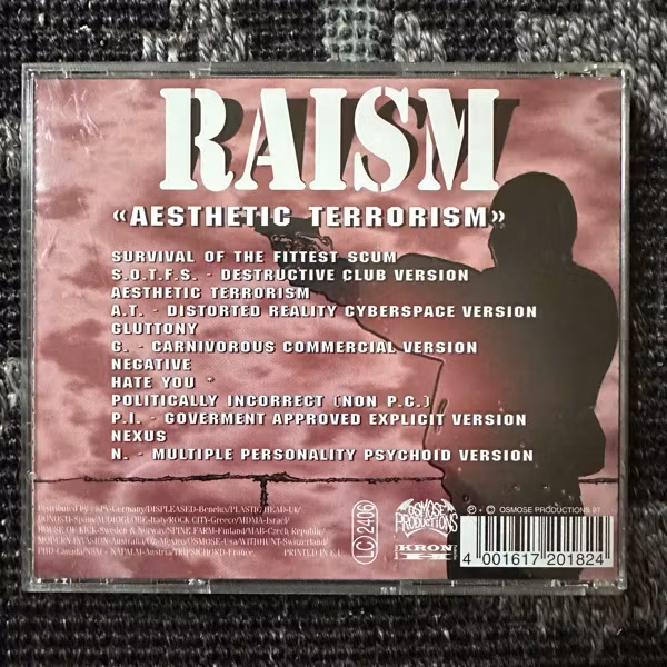 RAISM Aesthetic Terrorism (Kron-H – France original) (EX) CD