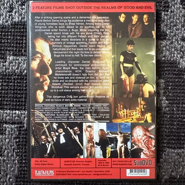 PEARLS BEFORE SWINE / BLOODLUST (Njuta Films) (NM) 2xDVD