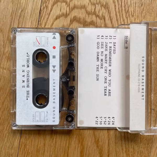 SWANS The Burning World (Advance promo) (Sound Basement - UK original) (EX) TAPE