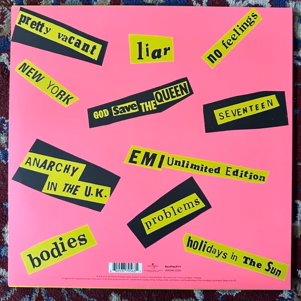 SEX PISTOLS Never Mind The Bollocks, Here's The Sex Pistols (Universal - Europe 2014 reissue) (NM/EX) LP