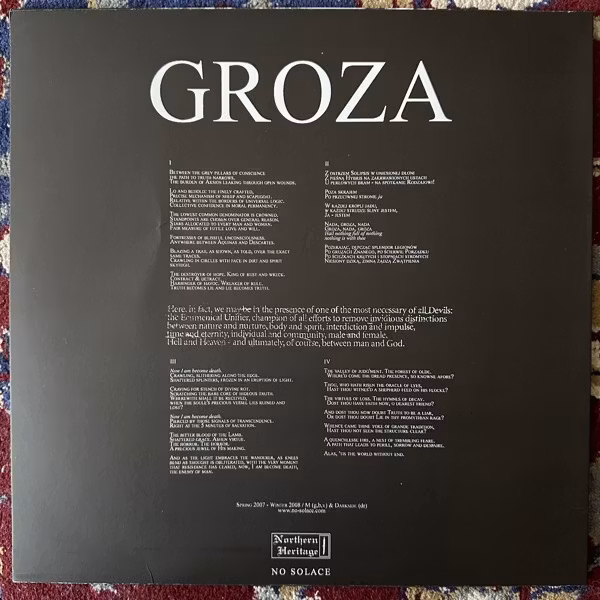 MGLA Groza (Northern Heritage - Europe reissue) (NM/EX) LP