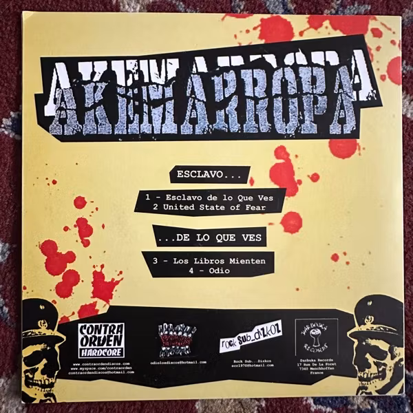 AKEMARROPA Esclavo De Lo Que Ves (Brown vinyl) (Darbouka - USA original) (EX/NM) 7"