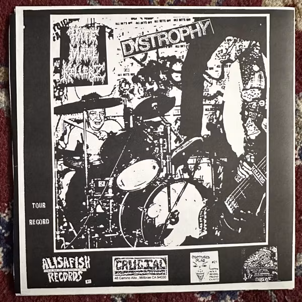 DYSTROPHY / HATEMAIL KILLERZ Live Split (Crucial - USA original) (EX) 7"