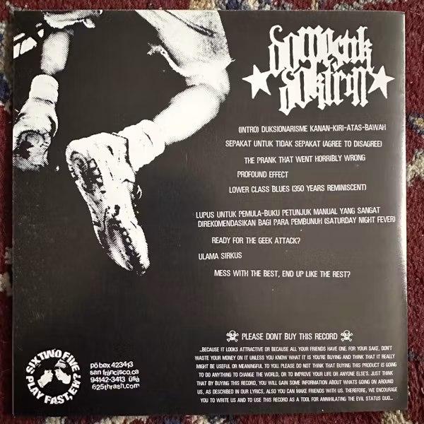 DOMESTIK DOKTRIN Domestik Doktrin (625 Thrashcore – USA original) (EX) 7"