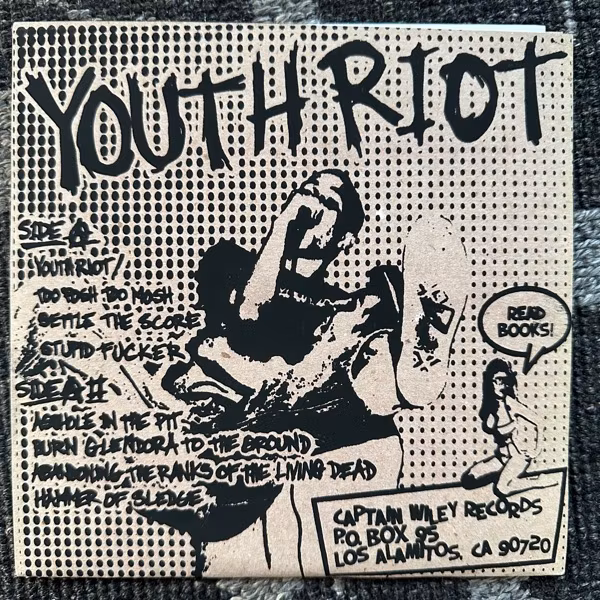 YOUTH RIOT Burn Glendora To The Ground (Brown vinyl) (Captain Wiley - USA original) (EX) 7"