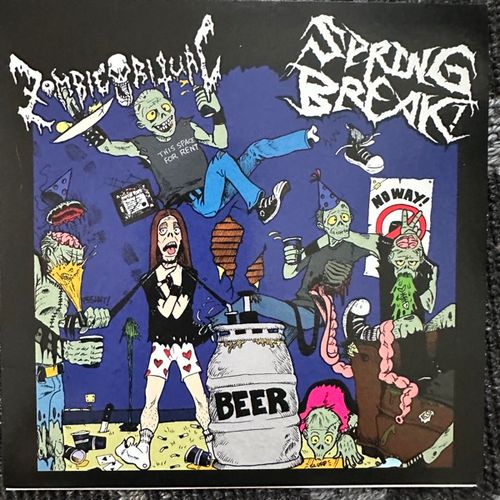ZOMBIE RITUAL / SPRING BREAK! Split (Inimical - USA original) (EX) 7"