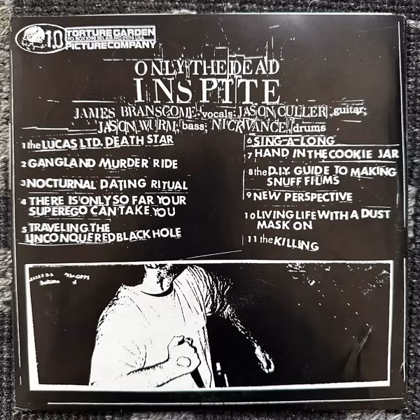 INSPITE Only The Dead (Clear vinyl) (Torture Garden Picture Company - USA original) (VG+/EX) 7"