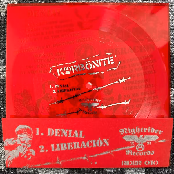 KARBÖNITE Religious War Continues (Nightrider - USA original) (EX) FLEXI 7"