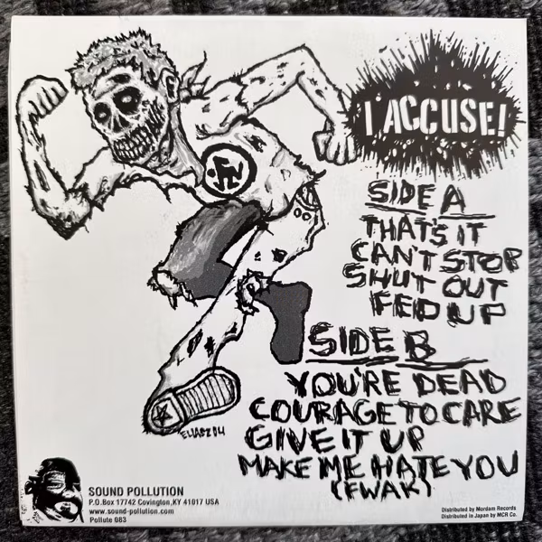 I ACCUSE! I Accuse! (Sound Pollution - USA original) (EX) 7"