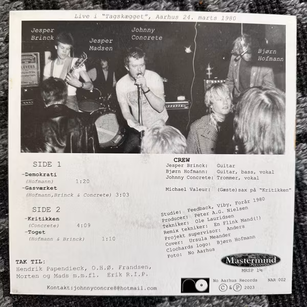 LES CLOCHARDS ...Kritikken EP... (Red vinyl) (Mastermind - Denmark original) (VG/VG+) 7"