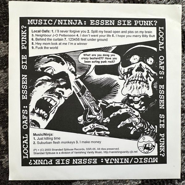 LOCAL OAFS / MUSIC/NINJA Essen Sie Punk? (Strandad Sjöbuse - Sweden original) (EX) 7"