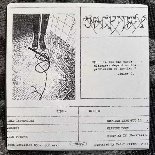 JACKMAN Bad Intentions (Posh Isolation - Denmark original) (EX) 7"
