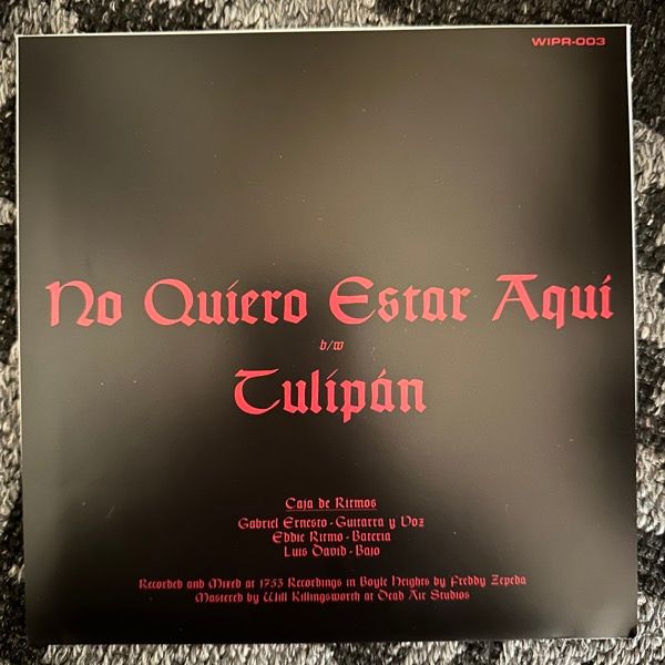 CAJA DE RITMOS No Quiero Estar Aquí (World In Prison – USA original) (EX) 7"