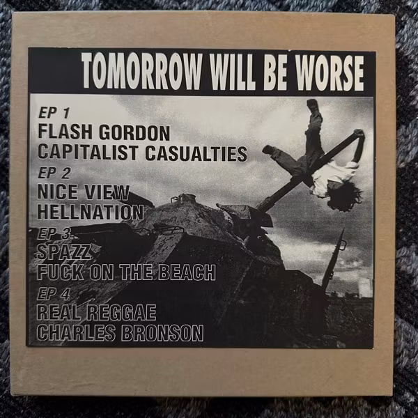 VARIOUS Tomorrow Will Be Worse (Marbled vinyl) (Sound Pollution - USA original) (EX) 4x7" BOX