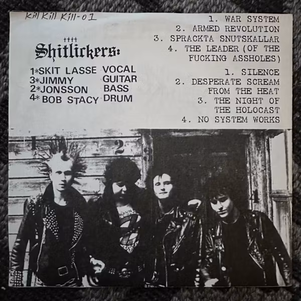 SKITSLICKERS / THE SHITLICKERS The Shitlickers Ep!! (Ex-tortion - Sweden reissue) (VG+/EX) 7"