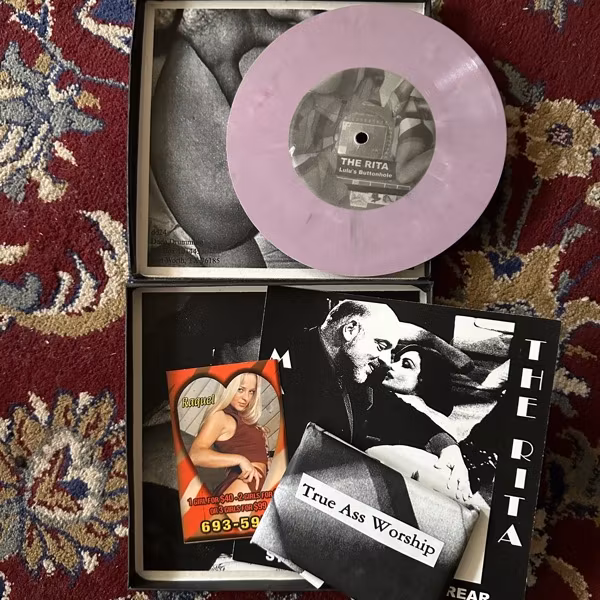MANIA / THE RITA True Ass Worship (Dada Drumming – USA original) (EX/VG+) 7"+TAPE BOX