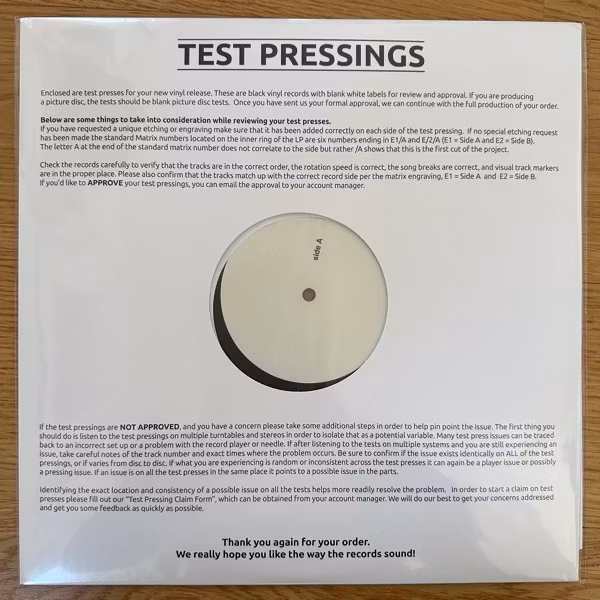 DET KÄTTERSKA FÖRBUND Lidaverken Del I: Att I Vådeld Förgås (Test press) (Cold Spring - UK original) (NM) LP